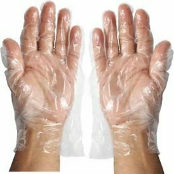 Winco Dwl Industries Co Disposable Gloves, Plastic, Powder-Free, L, 10 PK, Clear GLP-L